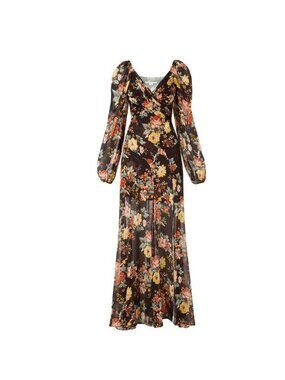 NEW Veronica Beard Avani Maxi Dress Silk Cottagecore Garden Whimsical Womens 6
